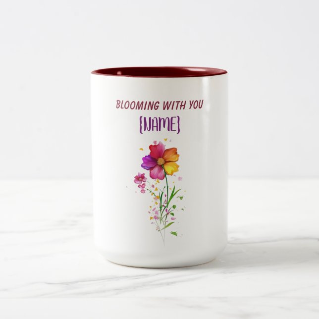 Tasse 2 Couleurs Fleurir ensemble toujours (Centre)