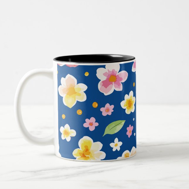 Tasse 2 Couleurs Fleurs (Gauche)