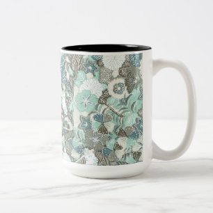 Tasse 2 Couleurs Fleurs Abstraites