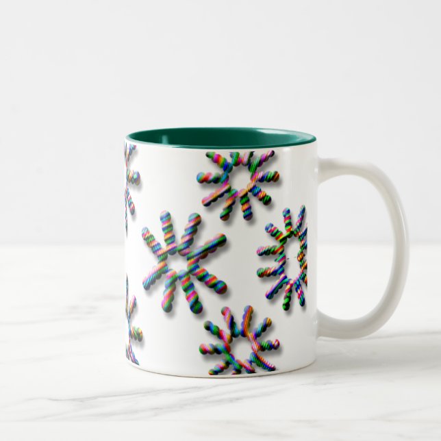 Tasse 2 Couleurs fleurs-arc-en-ciel 1 (Droit)