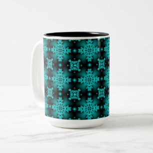 Tasse 2 Couleurs Fleurs Artdeco dans le style rétro