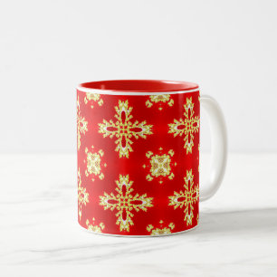 Tasse 2 Couleurs Fleurs Artdeco dans le style rétro
