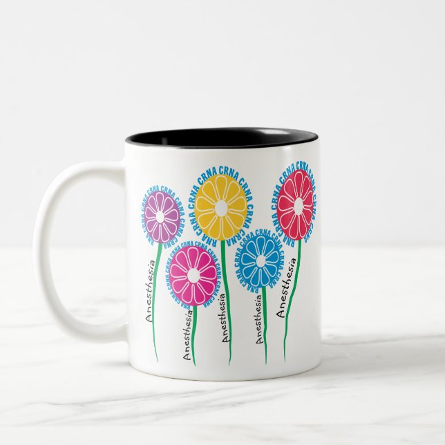 Tasse 2 Couleurs Fleurs CRNA lunaires (Gauche)