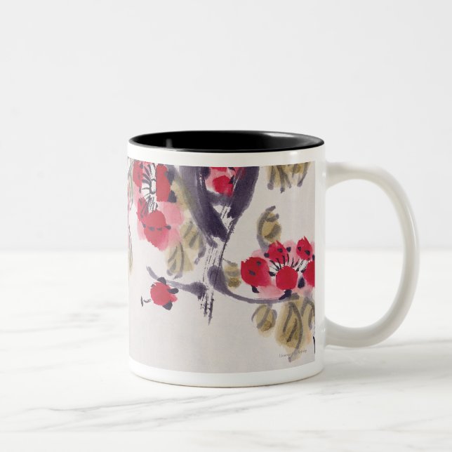 Tasse 2 Couleurs Fleurs d'abricot (Droit)