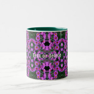 Tasse 2 Couleurs Fleurs d'aster rose d'automne personnalisées