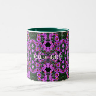 Tasse 2 Couleurs Fleurs d'aster rose d'automne personnalisées