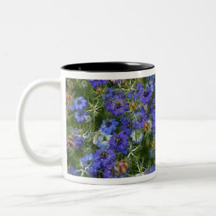 Tasse 2 Couleurs Fleurs de corail bleu