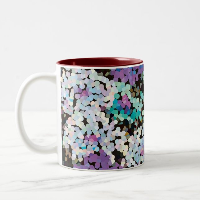 Tasse 2 Couleurs Fleurs de cristal violet (Gauche)