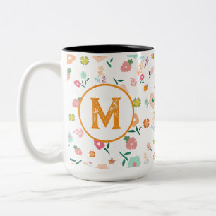 Tasse 2 Couleurs Fleurs de marguerite super Retro Motif Boho Floral