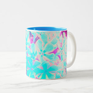 Tasse 2 Couleurs Fleurs de Phlox à torsion de menthe bleue de l'oeu