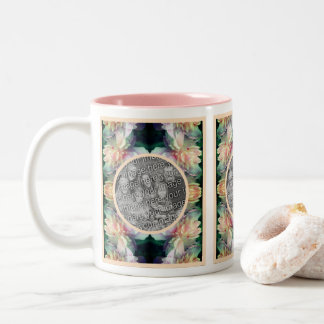 Tasse 2 Couleurs Fleurs de pivoine rose Multipliées Ajouter votre p