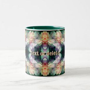 Tasse 2 Couleurs Fleurs de pivoine rose Multipliées Personnalisées