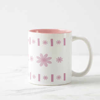 Tasse 2 Couleurs Fleurs et blocs roses