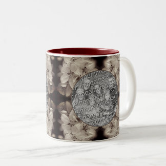 Tasse 2 Couleurs Fleurs Fleurs Abstraites Ajouter Votre Photo