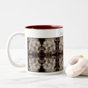 Tasse 2 Couleurs Fleurs Fleurs Abstraites Ajouter Votre Photo