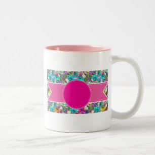 Tasse 2 Couleurs fleurs florales vignes colorées chic élégant de ma