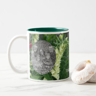 Tasse 2 Couleurs Fleurs Foxglove Blanches Crémeuses Ajoutez Votre P