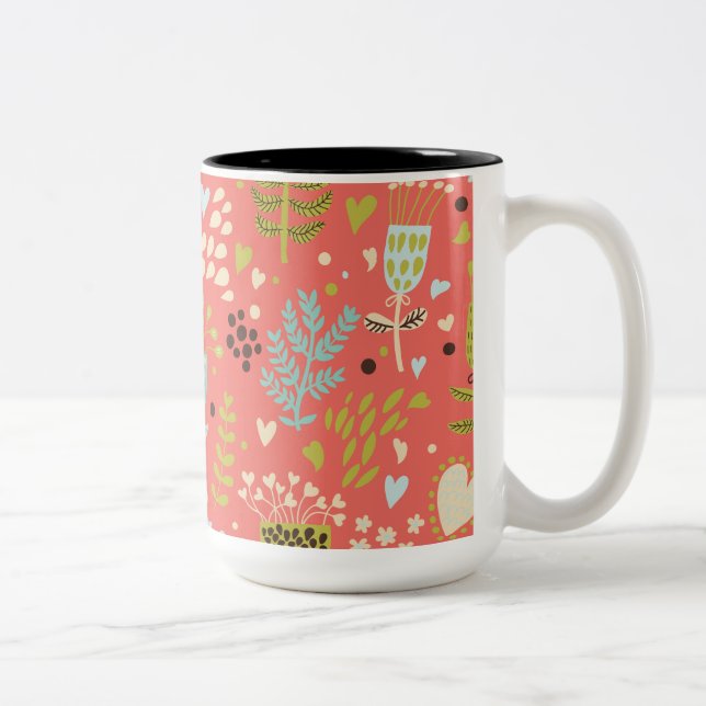 Tasse 2 Couleurs Fleurs Pour Vous Faire Sourire (Droit)