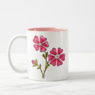 Tasse 2 Couleurs Fleurs roses mignonnes
