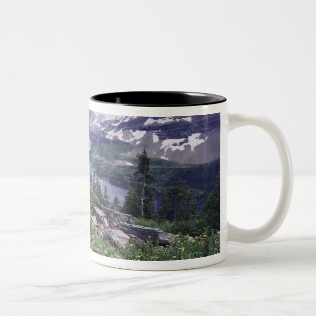 Tasse 2 Couleurs Fleurs sauvages et lac caché, Shrubby (Droit)