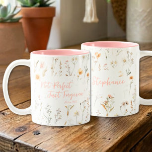 Tasse 2 Couleurs Fleurs sauvages inspirantes imparfaites Foi