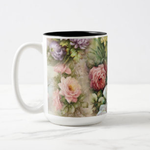 Tasse 2 Couleurs Fleurs vintages