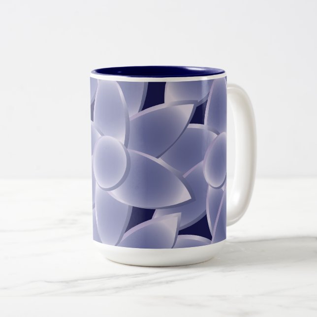 Tasse 2 Couleurs Fleurs violettes (Devant droit)