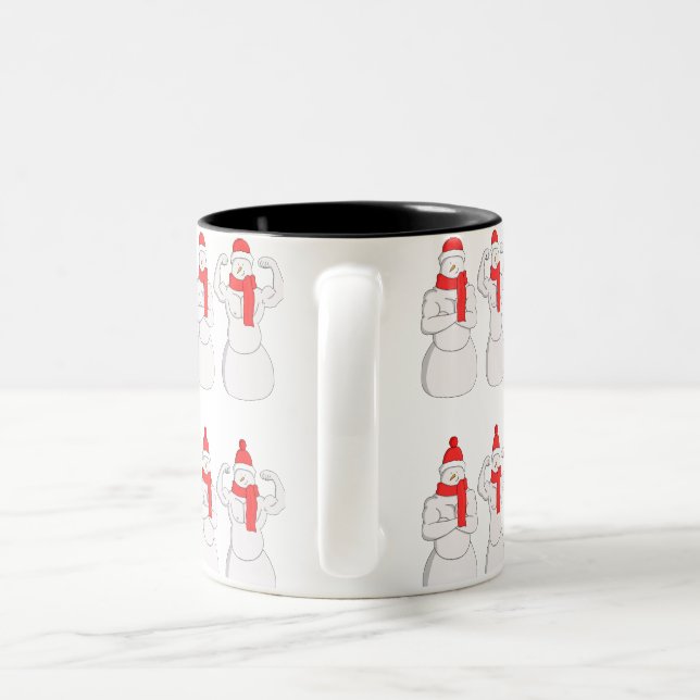 Tasse 2 Couleurs Flex Muscle Snowman (Poignée)