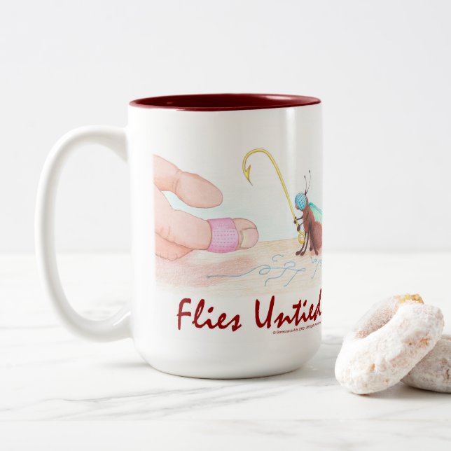 Tasse 2 Couleurs Flies Untied (Avec donut)