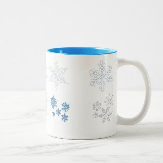Tasse 2 Couleurs Flocon de neige (Droit)