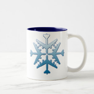 Tasse 2 Couleurs Flocon de neige des avions B-52