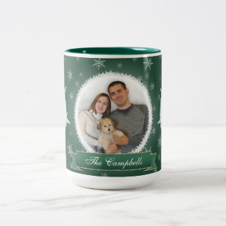 Tasse 2 Couleurs Flocons de neige et vacances vertes de Frost