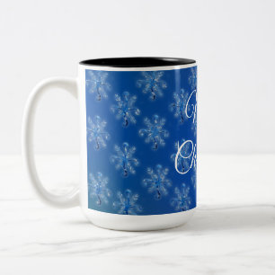 Tasse 2 Couleurs Flocons de neige géométriques 