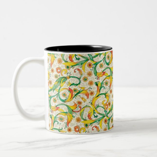 Tasse 2 Couleurs Floraisons Florentines Italiennes (Gauche)