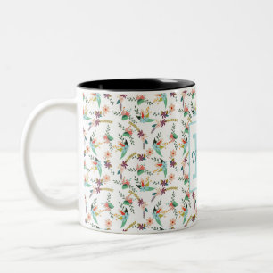 Tasse 2 Couleurs Floral coloré