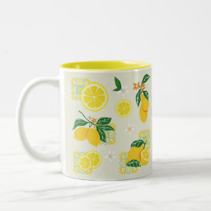 Tasse 2 Couleurs Floral de citron