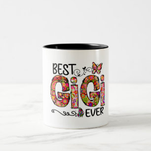 Tasse 2 Couleurs Floral Meilleur Gigi jamais