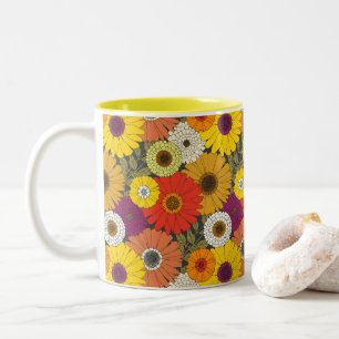 Tasse 2 Couleurs floral vintage