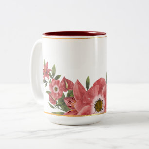 Tasse 2 Couleurs Flore à rames d'or