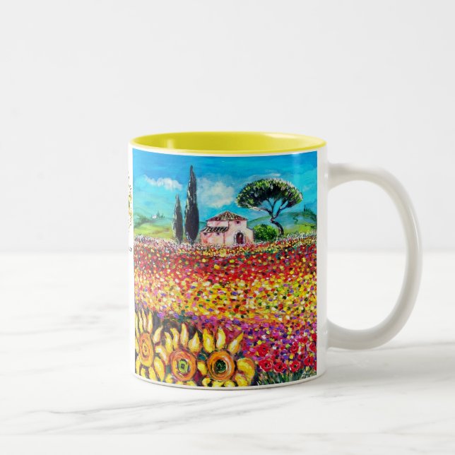 Tasse 2 Couleurs FLORE EN TOSCANE/ Champs, Pépites et tournesols (Droit)