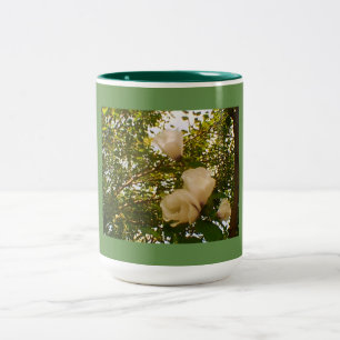 Tasse 2 Couleurs Flores de rose blanche