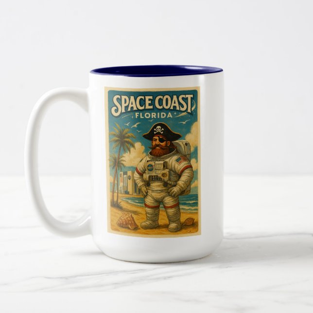 Tasse 2 Couleurs "Floride astro-pirate" (Gauche)