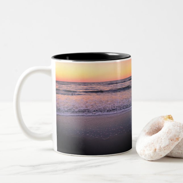 Tasse 2 Couleurs Floride Sunset Photo (Avec donut)