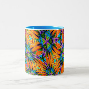 Tasse 2 Couleurs Flower orange
