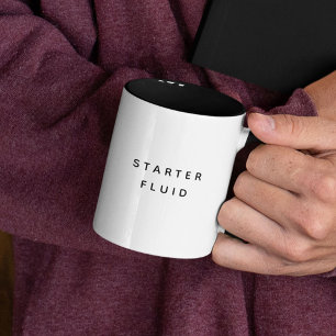 Tasse 2 Couleurs FLUIDE DE DÉMARRAGE Citation de typographie modern