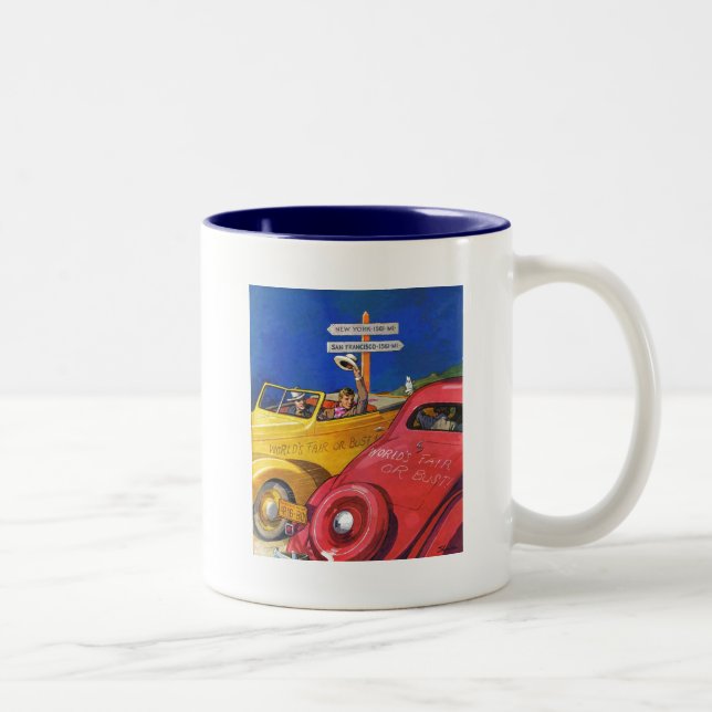 Tasse 2 Couleurs Foire mondiale ou buste (Droit)