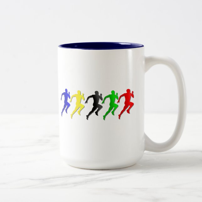 Tasse 2 Couleurs fonctionnement de coureurs de 100m 200m 400m 800m (Droit)