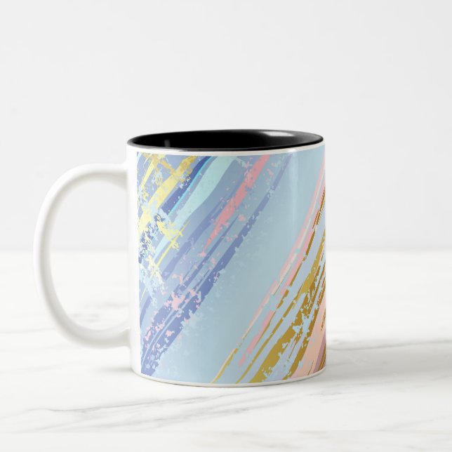 Tasse 2 Couleurs Fond rose texturé (Gauche)
