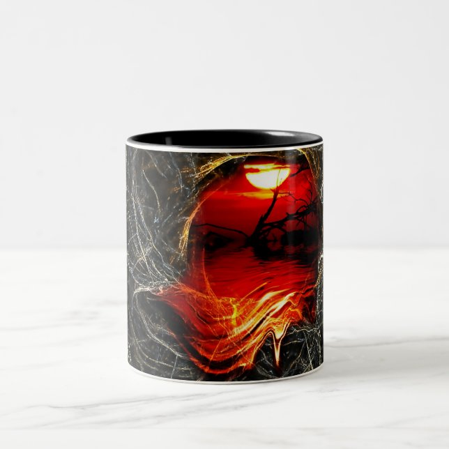 Tasse 2 Couleurs Fondre Sunset Dark Fractal Artistry (Centre)