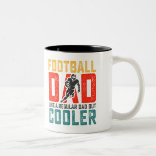 Tasse 2 Couleurs Football Papa Retro Design de texte